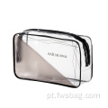 Bolsa kit transparente transparente viagens cosméticas bolsa de beleza